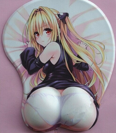 Free Shipping Three-dimensional animation / 3 d beauty wristbands/hips mouse pad Golden shadow