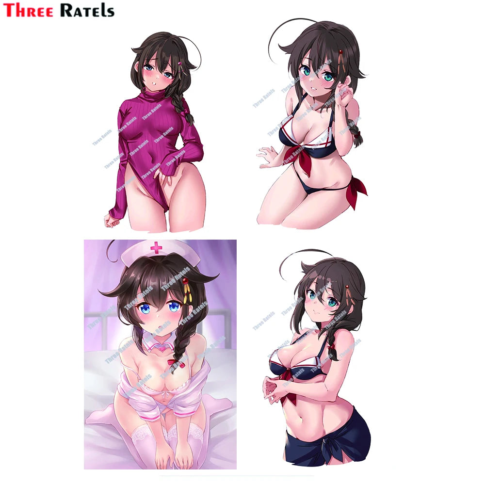 Three Ratels D705 Shigure Kantai Collection Sexy Anime Girl Stickers Decorate Cars, Rooms, Wardrobes, Desks,Computer