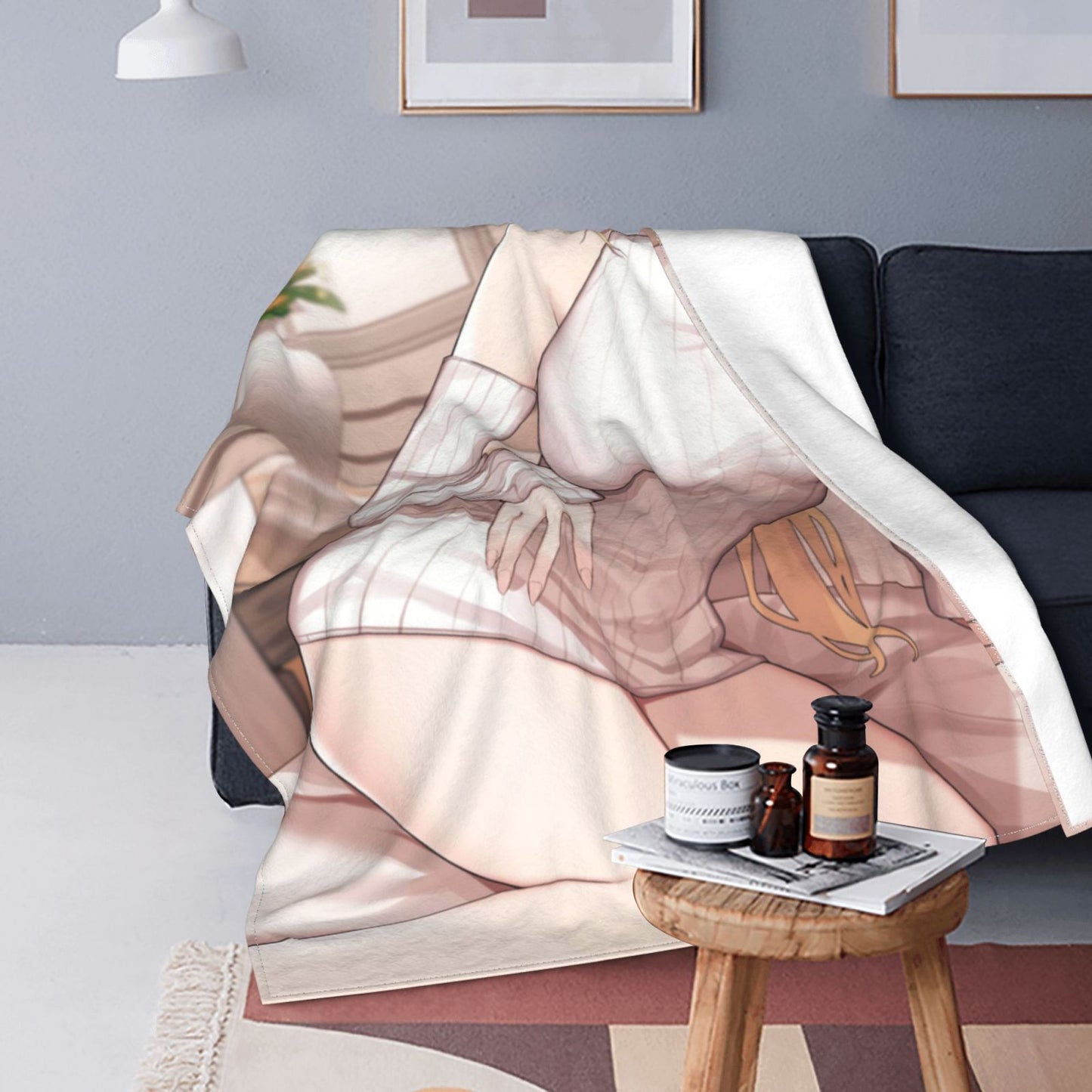 Hentai Anime Blanket Artist CG Comic Throw Adult Doujin Manga Sofa Blankets Sexy Doujinshi Digital Poster Flannel Fleece Throws