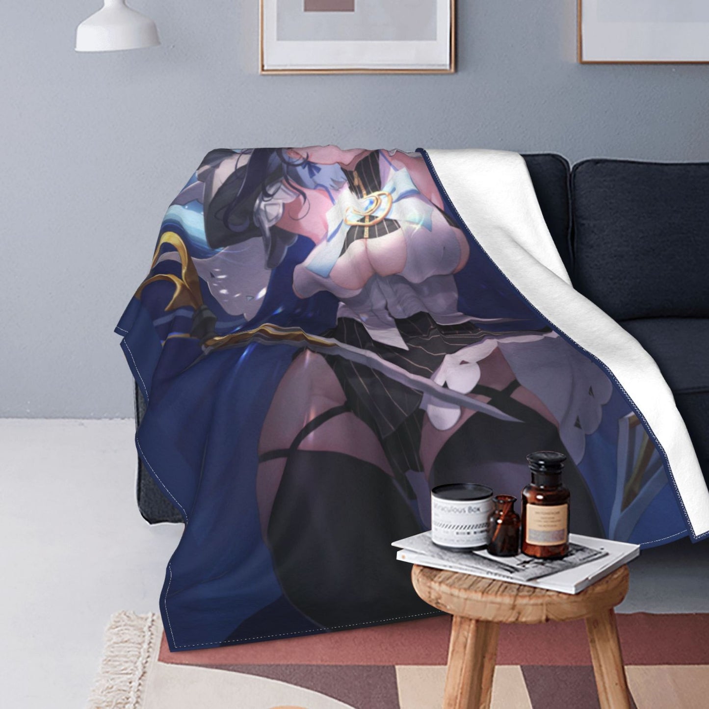 Genshin Impact Blanket H Anime Poster Blanket Sexy Nudity Women Poster Fleece Blanket Hentai Image Sexy Adult Hentai Manga Blank