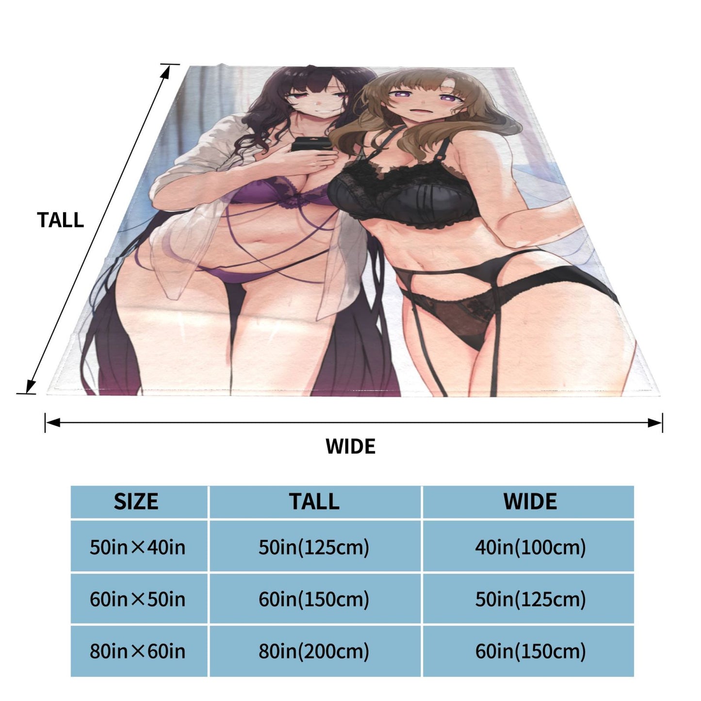 Hentai Anime Blanket H Anime Poster Blanket Sexy Nudity Women Poster Fleece Blanket Hentai Image Sexy Adult Manga Merch Blanket