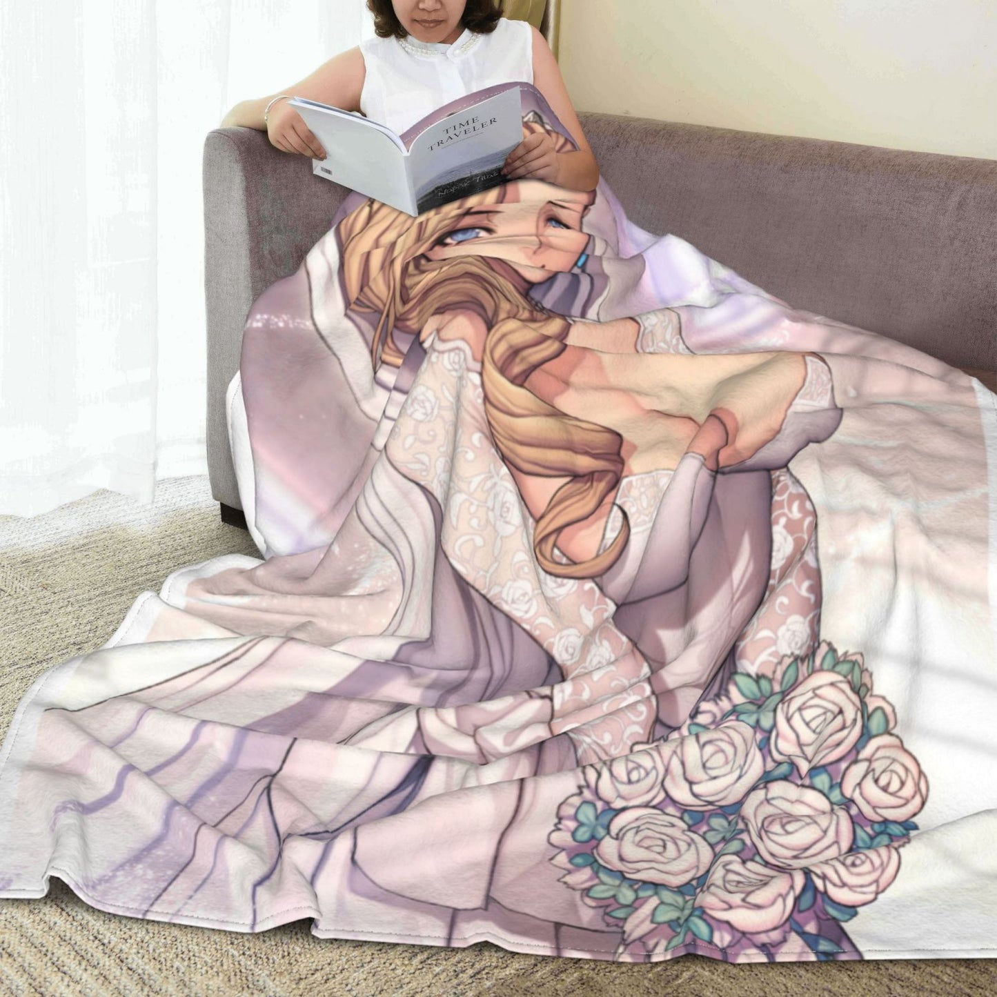 Hentai Anime Blanket Artist CG Comic Throw Adult Doujin Manga Sofa Blankets Sexy Doujinshi Digital Poster Flannel Fleece Throws