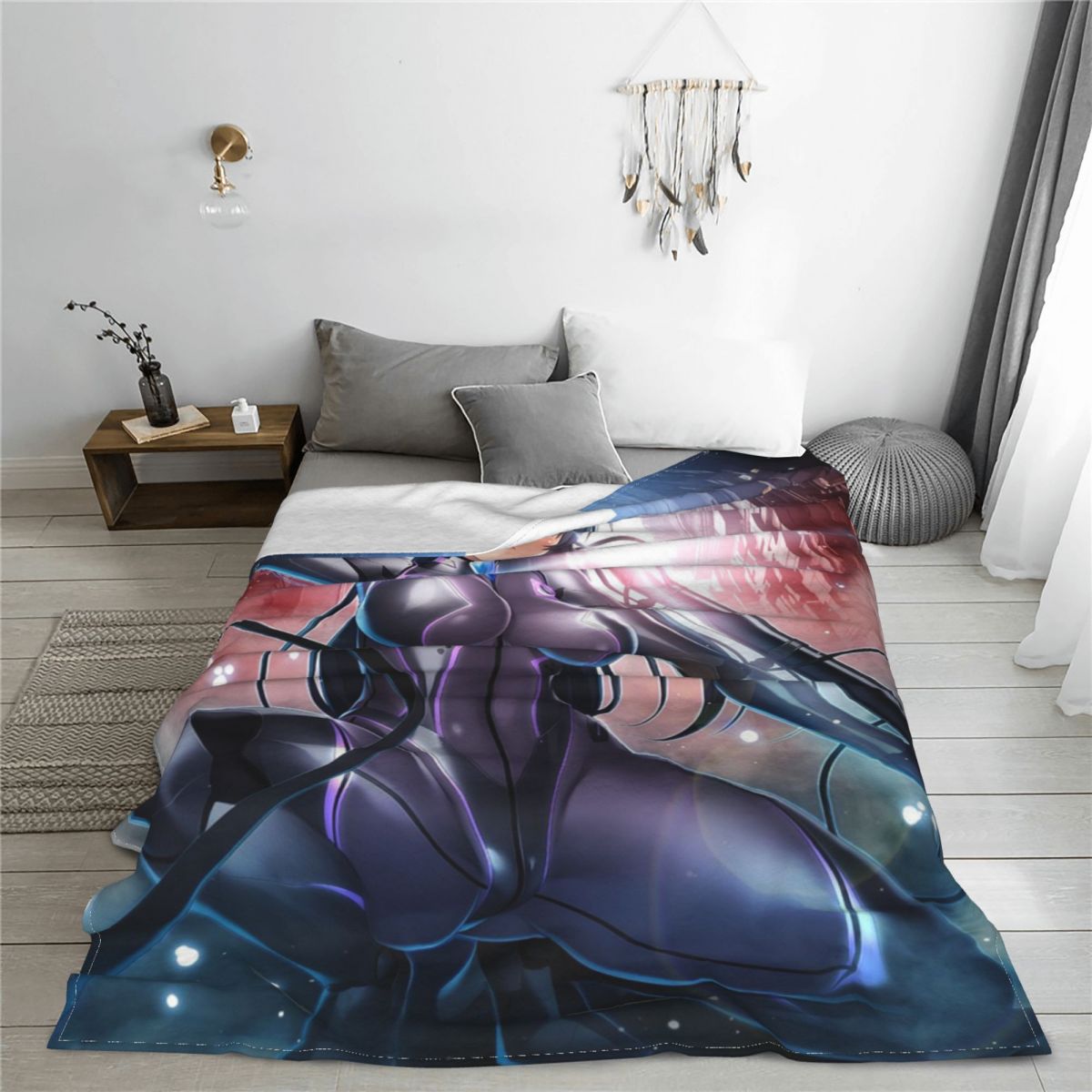 Taimanin Blanket Flannel Hentai Anime Stuff Breathable Adult H Doujin Poster Soft Throw Blankets for Bedding Travel Sexy Throws