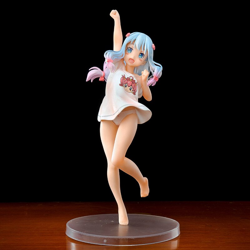 24Cm Anime Figure Ques Q Eromanga Sensei Sagiri Izumi Ending Mode Meruru T-shirt Ver. Sexy Girl Figure PVC Action Figure Toy