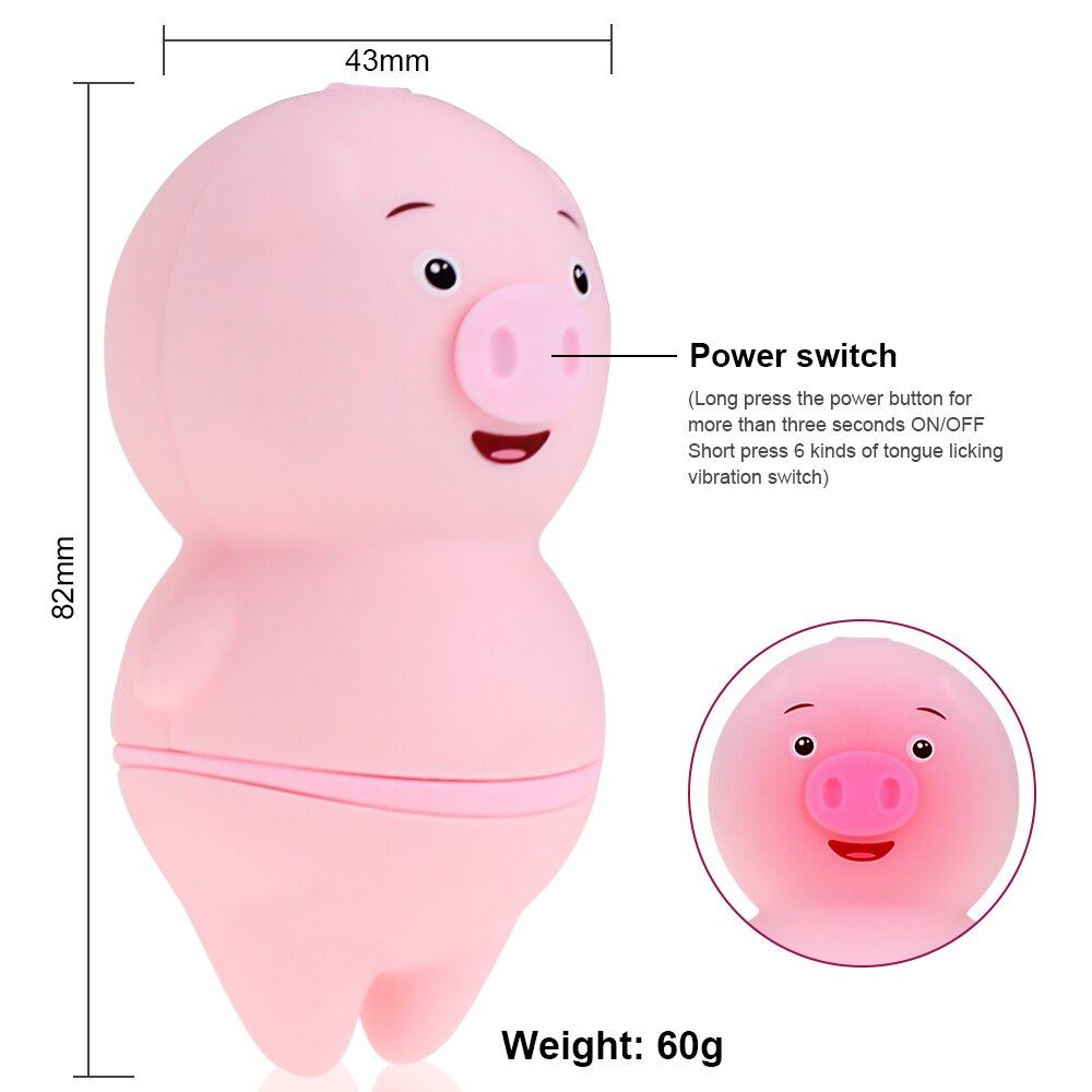 Pig Cunnilingus Tongue Vibrators Sex Toys for Women Nipple Massager Cl K-Minded Pig Cunnilingus Tongue Vibrators Sex Toys for Women Nipple Massager Cl K-Minded