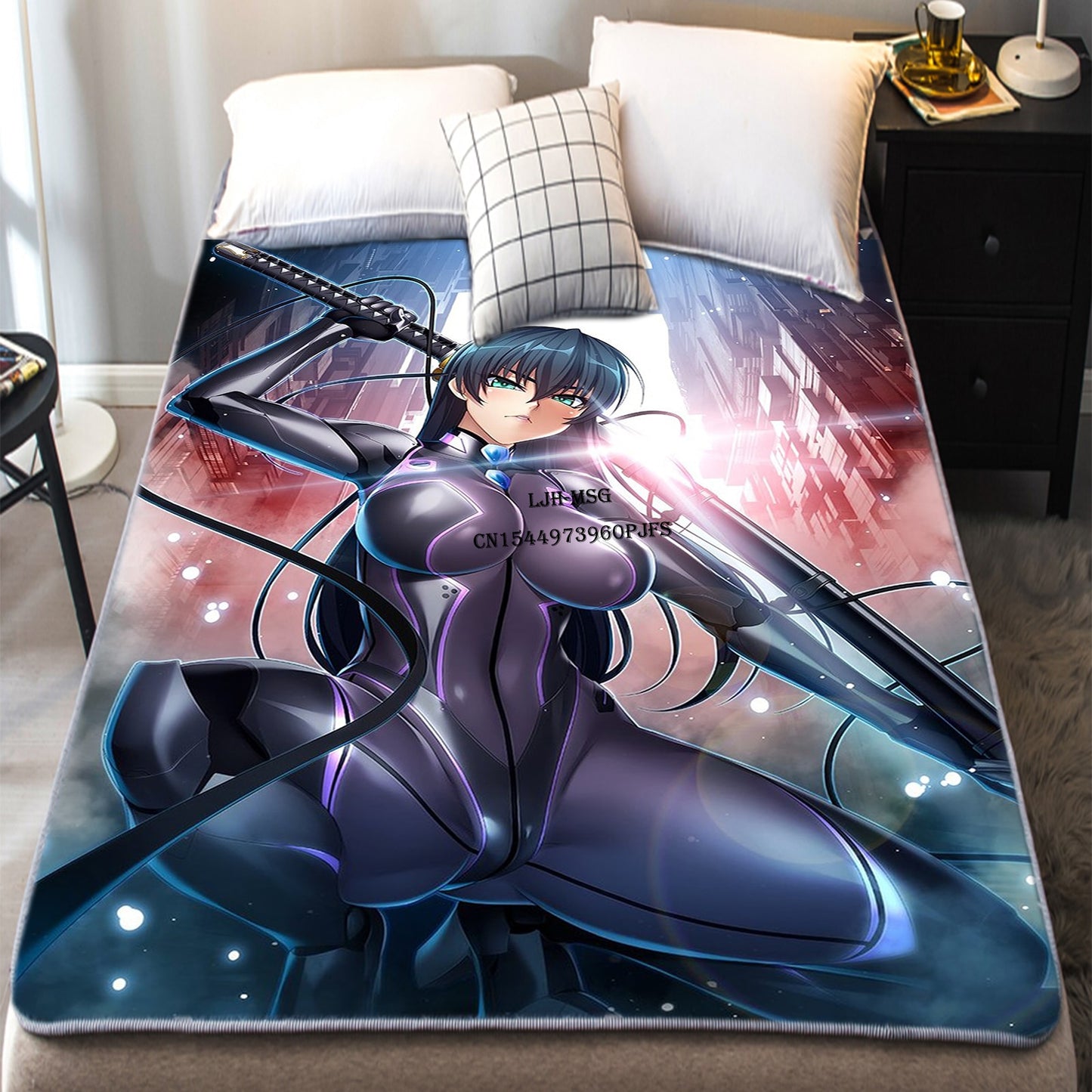 Taimanin Blanket Flannel Hentai Anime Stuff Breathable Adult H Doujin Poster Soft Throw Blankets for Bedding Travel Sexy Throws