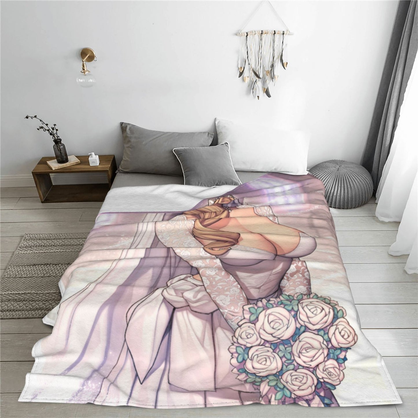 Hentai Anime Blanket Artist CG Comic Throw Adult Doujin Manga Sofa Blankets Sexy Doujinshi Digital Poster Flannel Fleece Throws