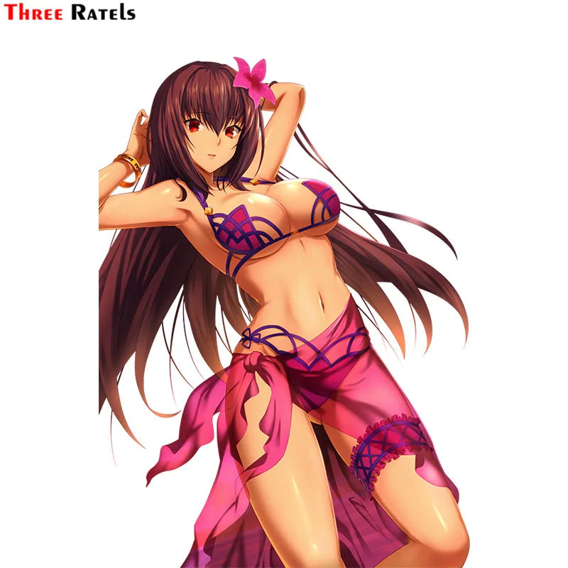 Three Ratels FC914 Fate Grand Order Scathach X Nightingale Render Anime For Passat B5 Car Sticker Sexy Laptoop& Motorbike Decal