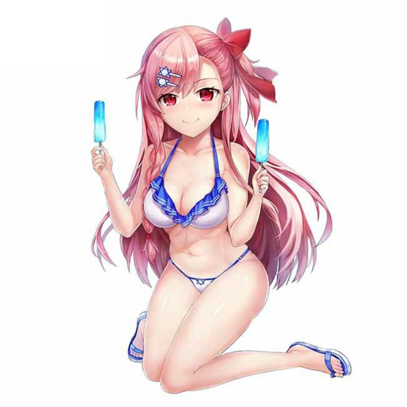 Sexy Anime Girl Car Styling Sticker Waterproof Decal 3D Custom Printed Decal Notebook Vinyl Cover Waterproof Apply To Car Window