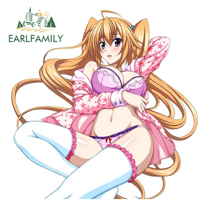 EARLFAMILY 13cm Funny Sexy Female Warrior Decal Anime NSFW Shidou Irina Render Anime JDM Waterproof Windshield Car Stickers