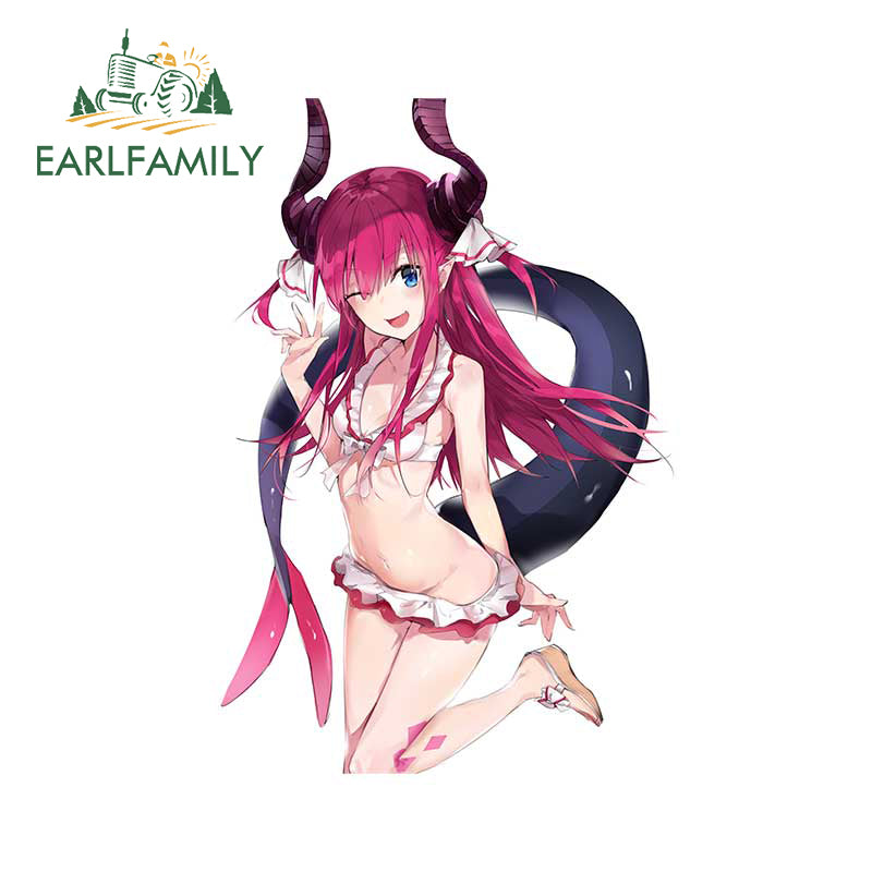 EARLFAMILY 13cm x 8.5cm for Elizabeth Bathory Sexy Car Stickers Occlusion Scratch Anime Decals Sunscreen Vehicle Car Styling