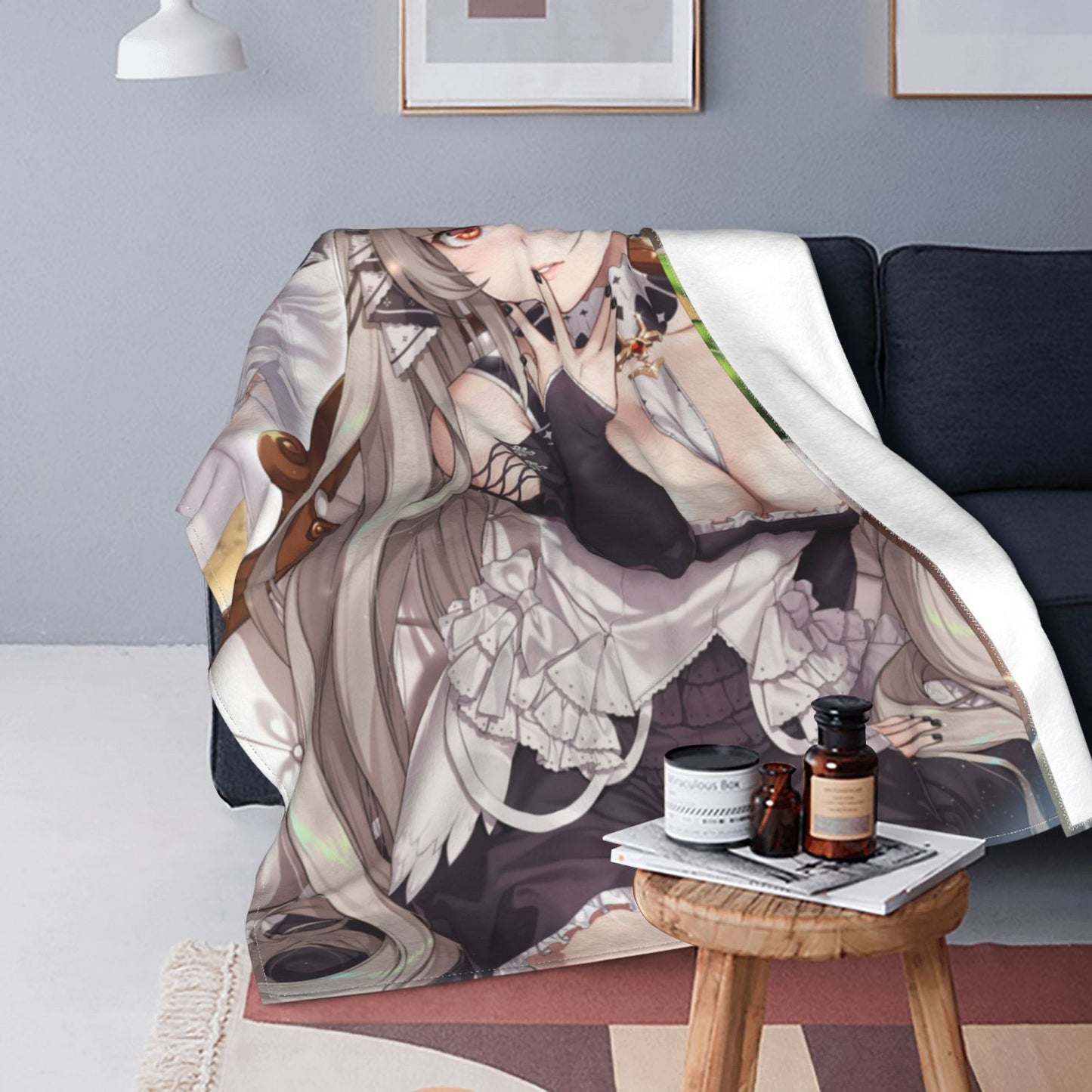 Azur Lane Poster Blanket Doujinshi Art CG Throw Adult Artist Sofa Blankets Hentai Anime Comic Sexy Doujin Flannel Fleece Throws