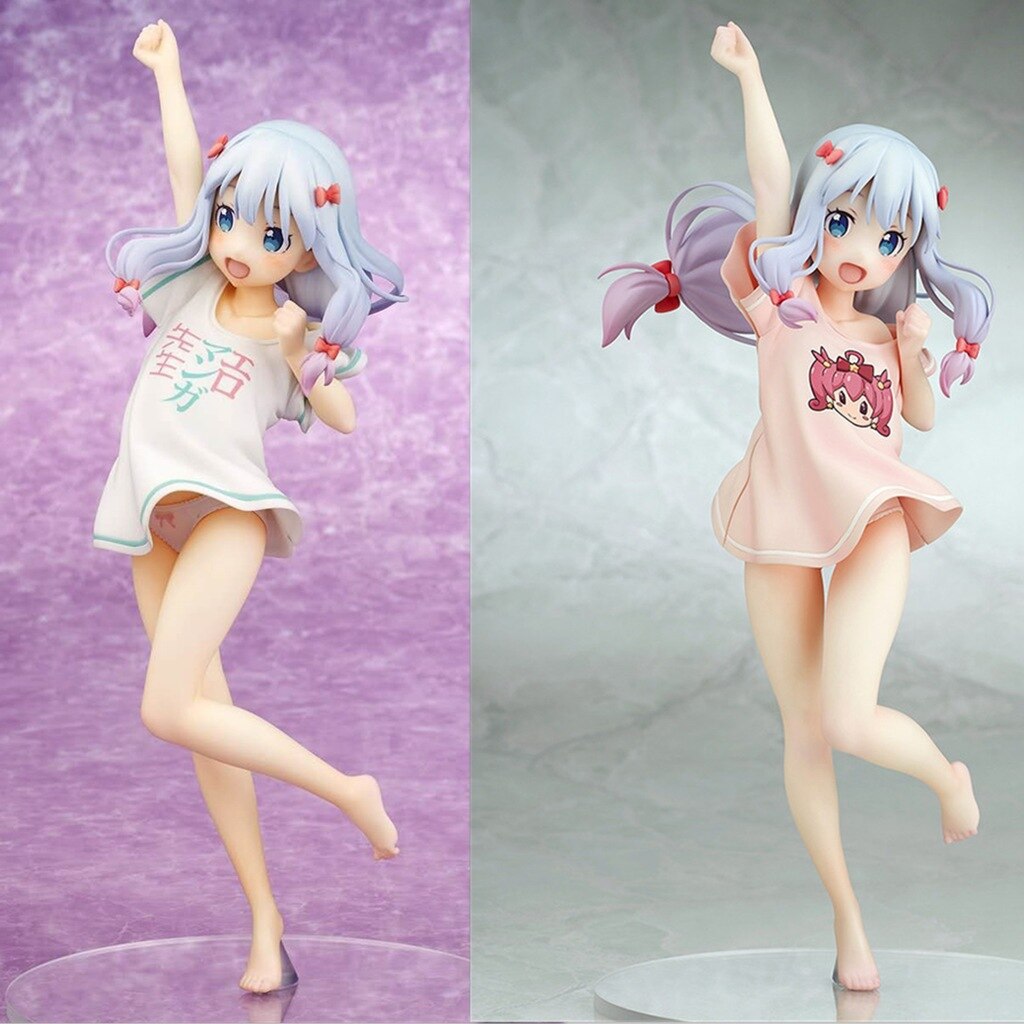 24cm Anime ques Q Eromanga Sensei Sagiri Izumi Ending Mode Meruru T-shirt Ver. PVC Action Figure Toy Sagiri Izumi Sexy Figure