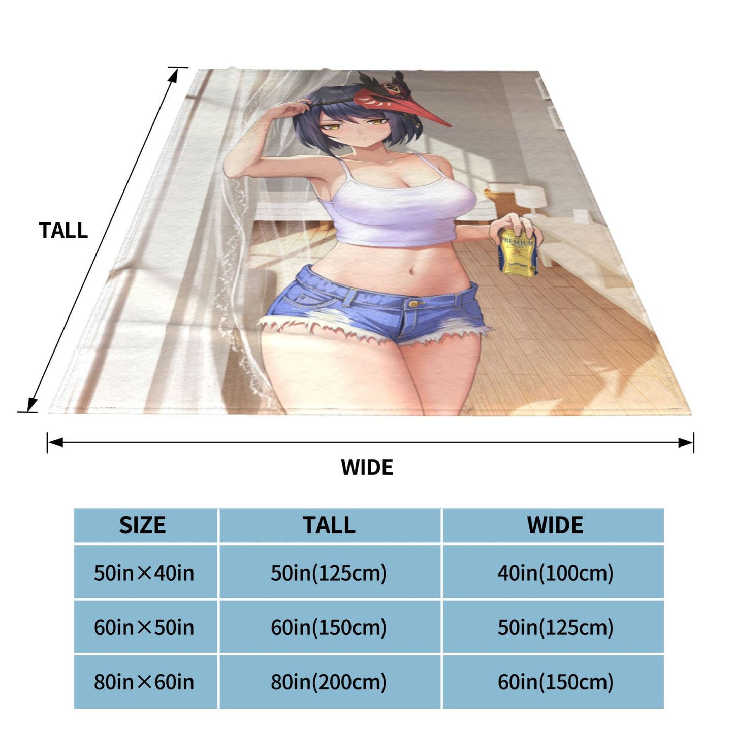 Genshin Impact Blanket H Anime Poster Blanket Sexy Nudity Women Poster Fleece Blanket Hentai Image Sexy Adult Hentai Manga Blank