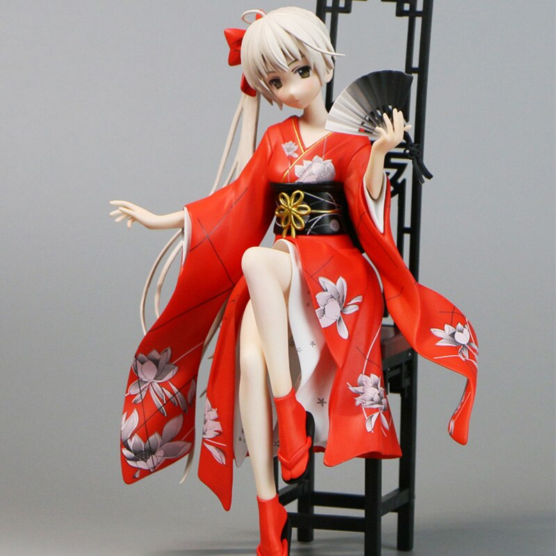 Yosuga No Sora Anime Action Figures Sora Kasugano 3 Modelos Kimono Fan  Sitting Postura Carro Decoração Pvc Coleção Bonecas Modelo