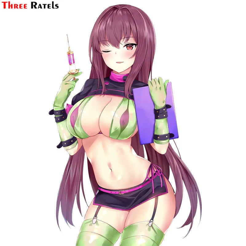 Three Ratels FC914 Fate Grand Order Scathach X Nightingale Render Anime For Passat B5 Car Sticker Sexy Laptoop& Motorbike Decal