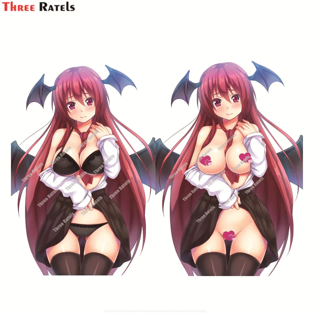 Three Ratels D942 Koakuma Touhou Sexy Anime Girls Popular Car Stickers PVC Fashion Auto Window Bumper Laptop Sunscreen Decals