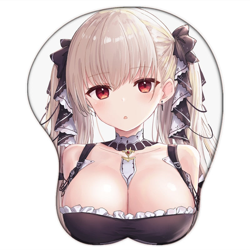 azur Lane Formidable Sexy Big Breast Mouse Pad 3D with Wrist Oppai Silicone Gel Gaming Cute Desk Pad