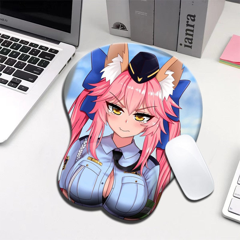 Azur Lane Creative Cartoon Anime Sexy Mouse Pad silicone 3D Breast Mouse Pad Wrist Rest Anti Slip Mousepad Chest Mouse Mat