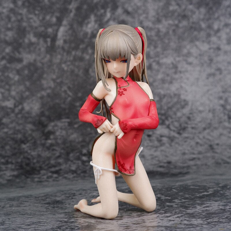 14cm Anime Beautiful Girl Action Figure Alice Cheongsam Sexy Girl Kawaii Doll PVC Collectible Model Toy Gift