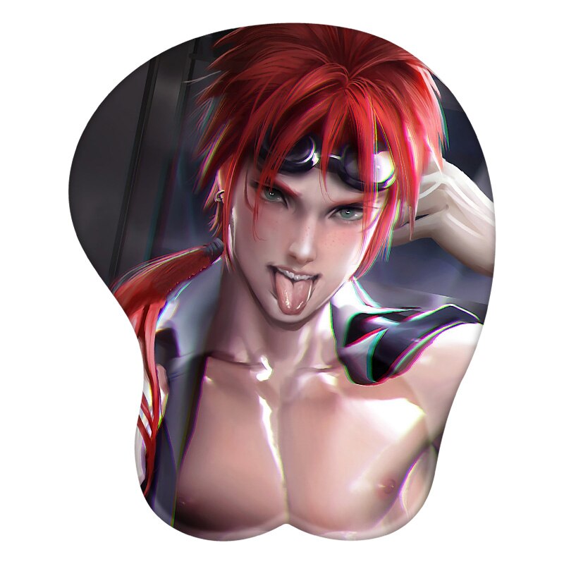 Reno Final Fantasy 3D Mouse Pad Anime Wrist Rest Silicone Sexy Creative Gaming Mousepad Mat