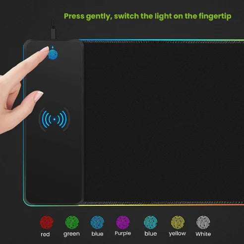 Wireless Charging Mouse Pad RGB Sexy Girl Gamer Table Mat Gaming Accessories MousePad Xxl Charging Mobile Phone Gaming Desk mat