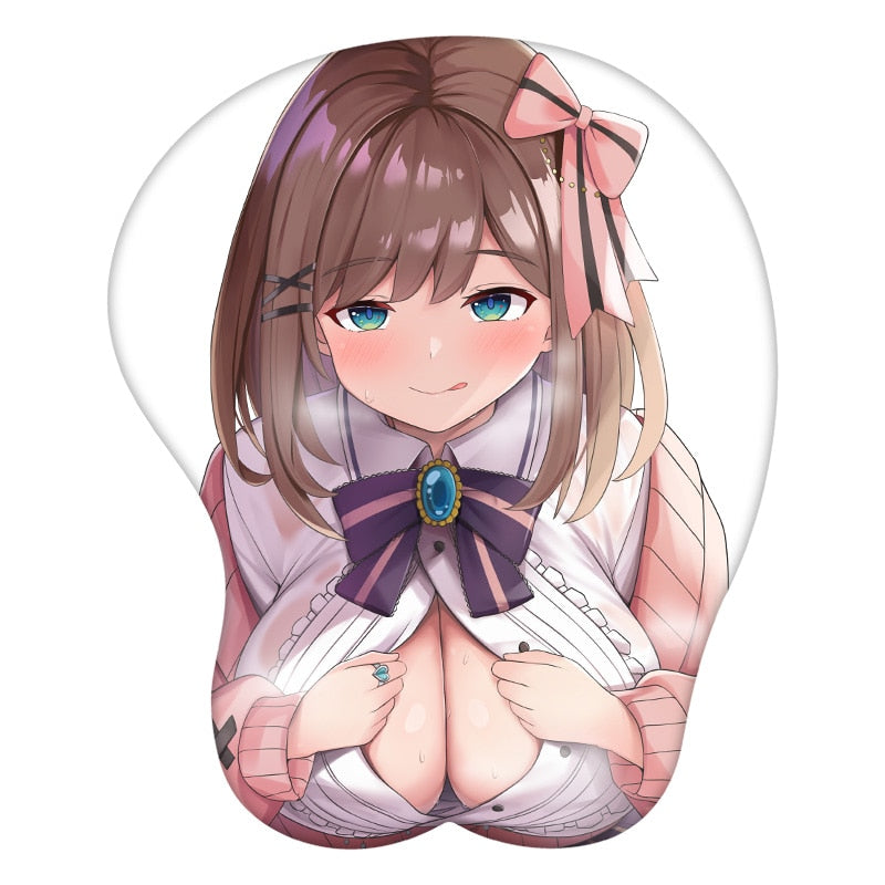 Nijisanji Suzuhara Lulu 3D Mouse Pad Anime Wrist Rest Silicone Sexy Creative Gaming Mousepad Mat