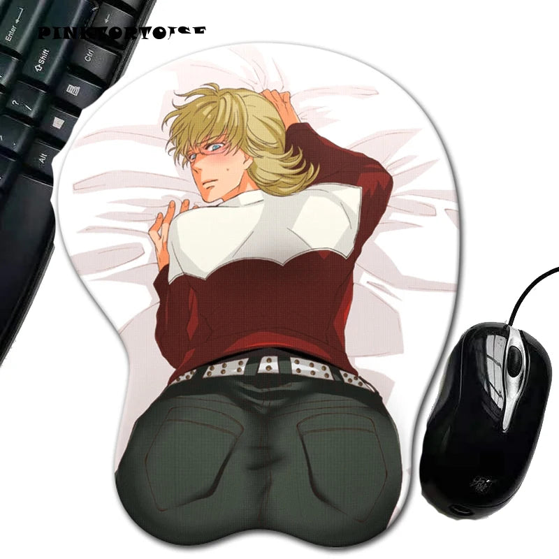 PINKTORTOISE Anime 3D barnaby brooks jr Mouse Pad  with Silicone Wrist Rest Mousepad Chest Mouse mat