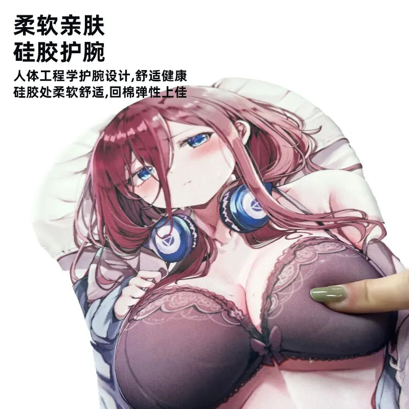 Genshin Impacto Kitagawa Marin Mouse Pad 3D Grande Mouse Pad, Descanso De Pulso Do Braço, Anime Oppai, Azur Lane Sexy PC Gamer