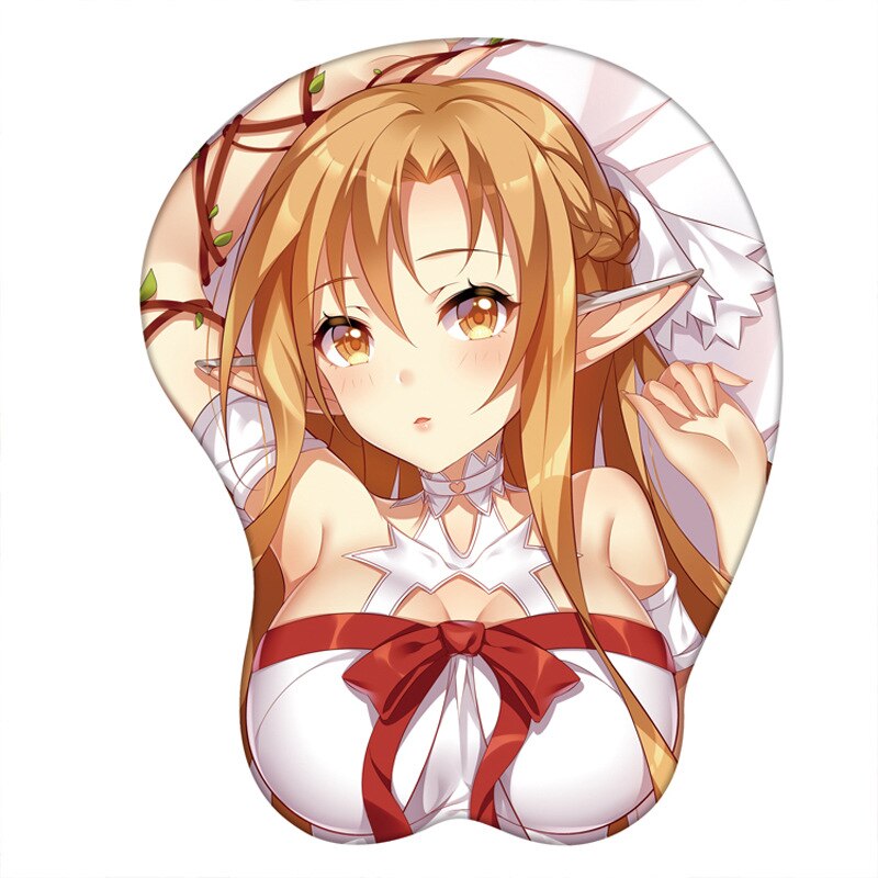 Sexy 3D Stereo Mouse Pad with Wrist Anime SPY X Family Azur Lane Sakurajima Mai Silicone Soft Mouse Mat Computer Gaming Pads