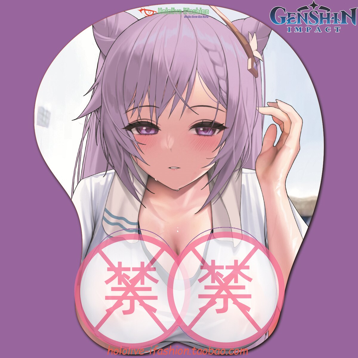 Ayaka Keqing Sexy 3D Mousepad Genshin Impact Hand Wrist Rest Mousepad Silicone Mouse Pad Breast Oppai Soft Mouse Mat Otaku