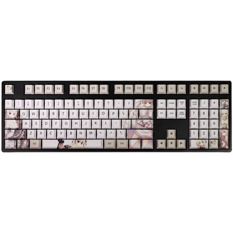 108 Keys PBT 5 Sides Dye Subbed Keycaps Cartoon Anime Gaming Key Caps Cherry Profile Kasugano Sora Keycap For In Solitude