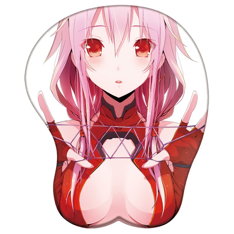 Anime Popular Female Lead Wrist Support Mousepad Albedo Mai Yumeko 3D Silicone Mouse Pad Megumin Sexy Oppai Wrist Rest MousePad