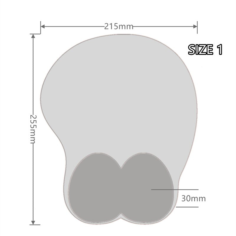 3D Boobs Mousepad | Oppai Ass Tits Mouse Pad | Silicone boobs mousepad