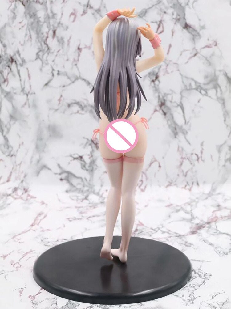 24CM Anime Action Figure Q-six Velvet Swimsuit Long &amp; Short Hair Ver. Sexy Girls 1/7 Scale Pre-Painted PVC Model Toys Brinquedos