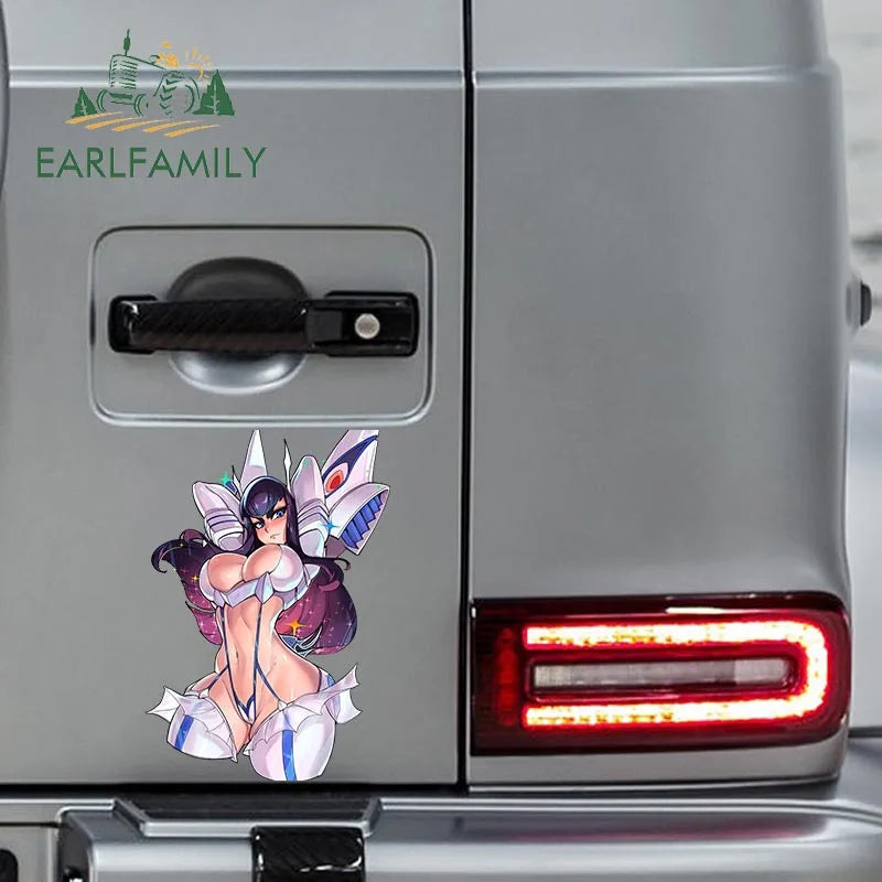 EARLFAMILY 13cm for Satsuki Kiryuin Car Stickers Waterproof Simple Decals Scratch-Proof Creative Surfboard Caravan Decoration