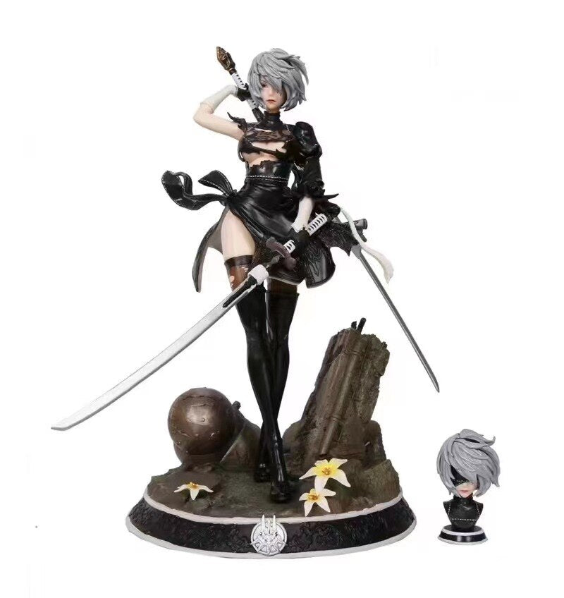 22cm NieR Automata 2b Sexy Girl Anime Figure 2b YoRHa No.2 Type B Action Figure YoRHa No.2 Type B Figurine Collectible Doll Toys