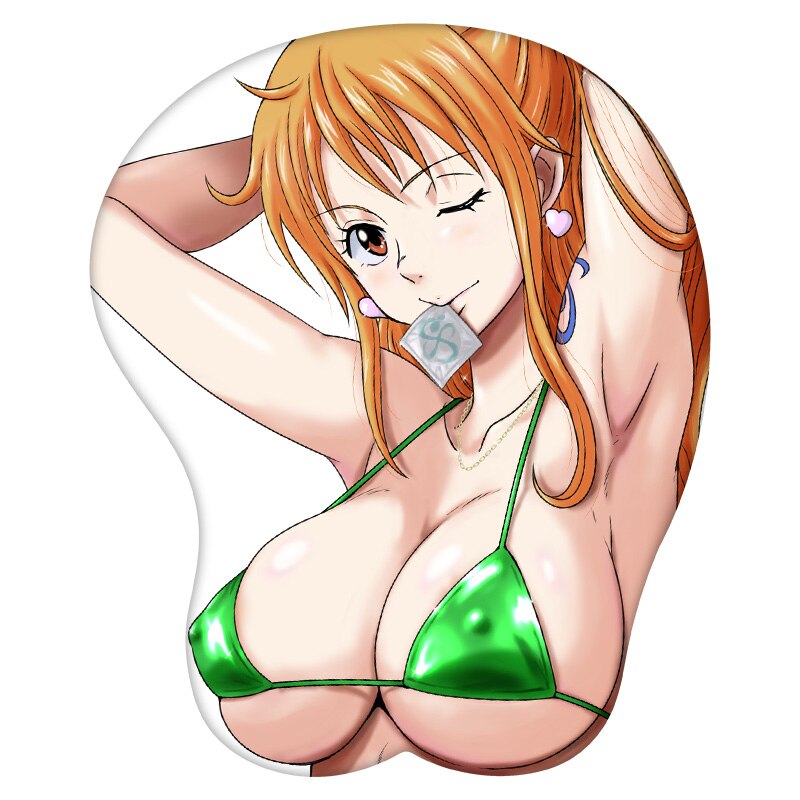 3D Mouse Pad Nami One Piece Anime Wrist Rest Silicone Sexy Creative Gaming Mousepad Mat