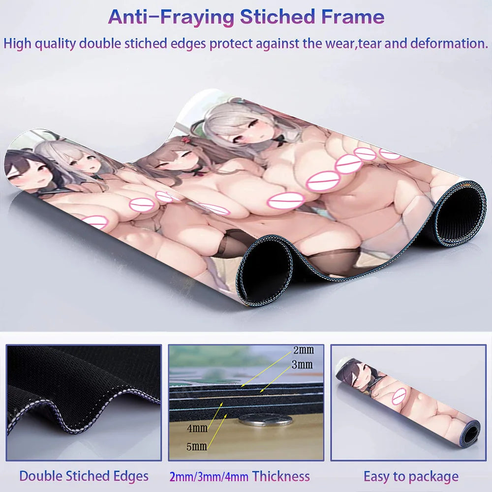 Adult Pad Sex Large Mouse Pad Uncensored Hentai Nsfw Naked Girls Sexy Play Mat Anime Boobs Mousepad Chest Custom Racy Long Pad