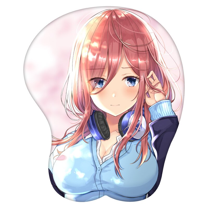 3D Mouse Pad Nakano Miku The Quintessential Quintuplets Anime Wrist Rest Silicone Sexy Creative Gaming Mousepad Mat