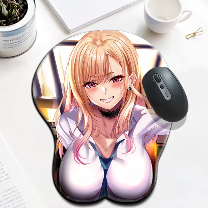 Kitagawa Marin Sexy Big Breast Anime MousePad 3D Sexy Manga Wrist Rest Oppai Silicone Boobs Mat