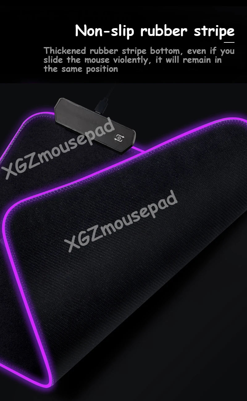 RGB Mouse Pads Sexy RGB Glowing Mouse mats Computer Desk Mat Send USB Interface Charger Advanced Backlight MousePad