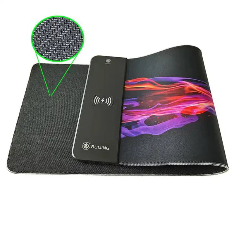 Wireless Charging Mouse Pad RGB Sexy Girl Gamer Table Mat Gaming Accessories MousePad Xxl Charging Mobile Phone Gaming Desk mat