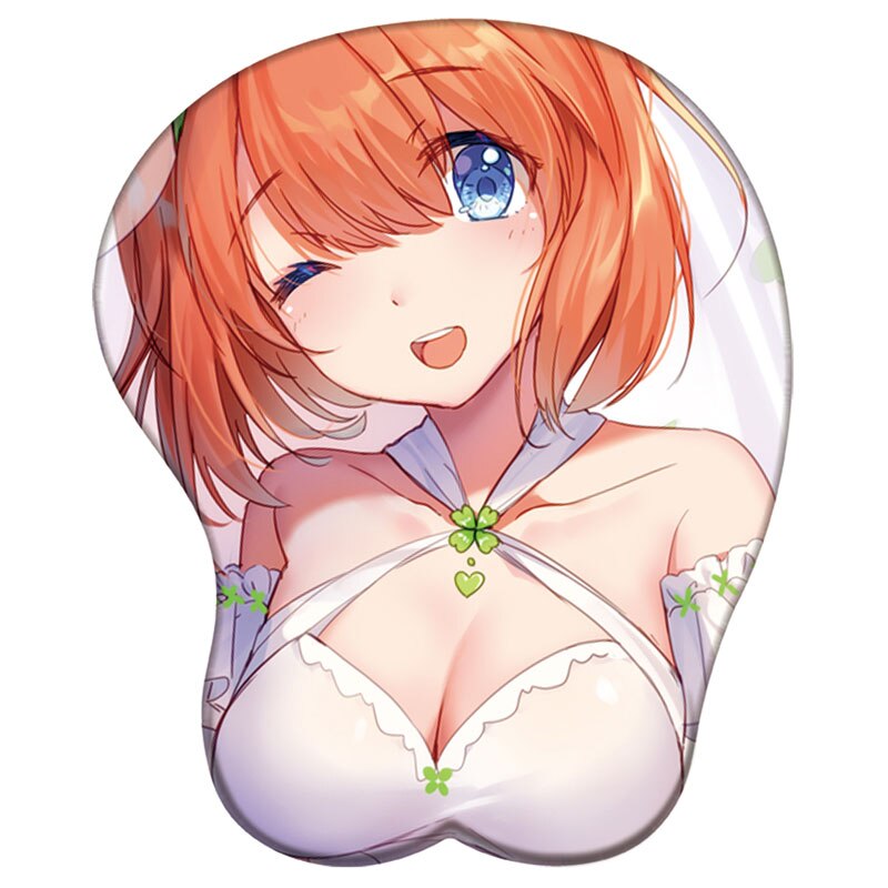 Tapis de souris en silicone 3D Miku Nino Yotsuba The Quintessential Quintuplets Tapis de souris avec bracelet 3D Anime Diy Tapis de souris avec repose-poignet 3D