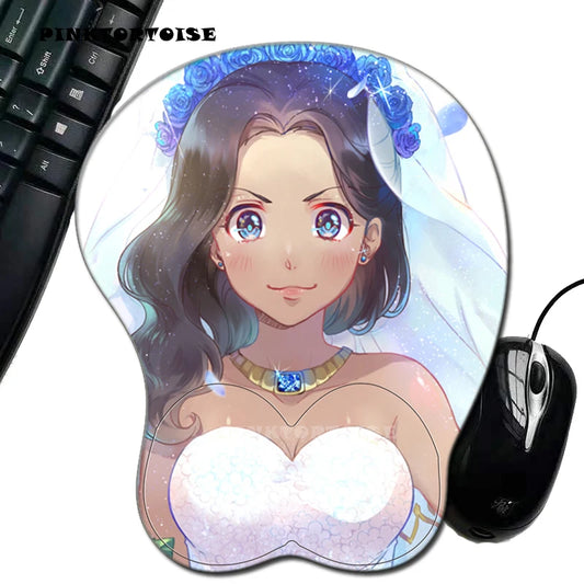 PINKTORTOISE carton Anime 3D GOPFEG Mouse Pad  with Silicone Wrist Rest Mousepad Chest Mouse Hand PC Office Comic Mouse mat