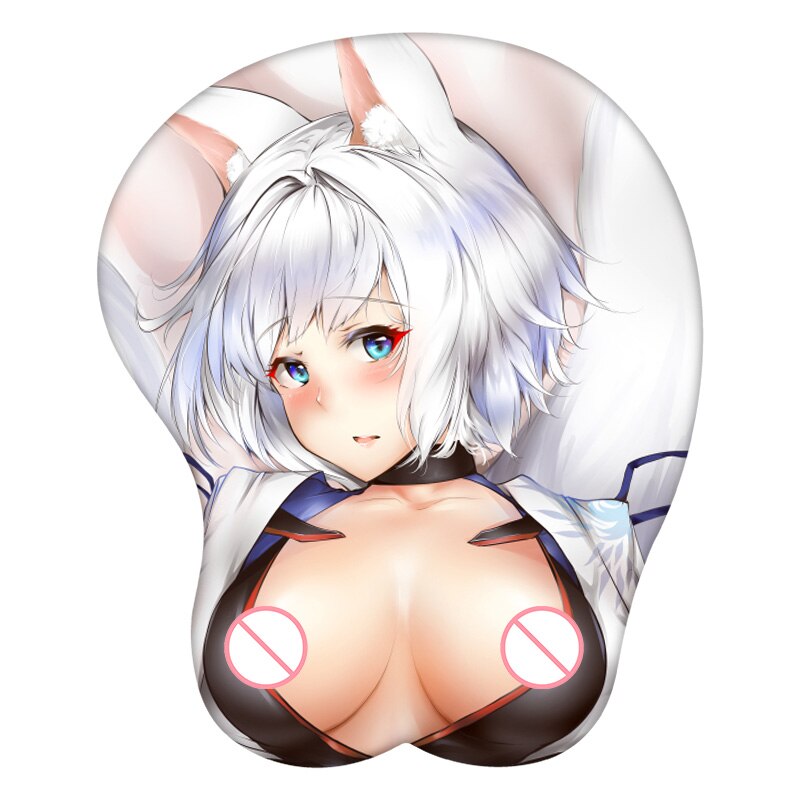 3D Mouse Pad Kaga Azur Lane Anime Wrist Rest Silicone Sexy Creative Gaming Mousepad Mat