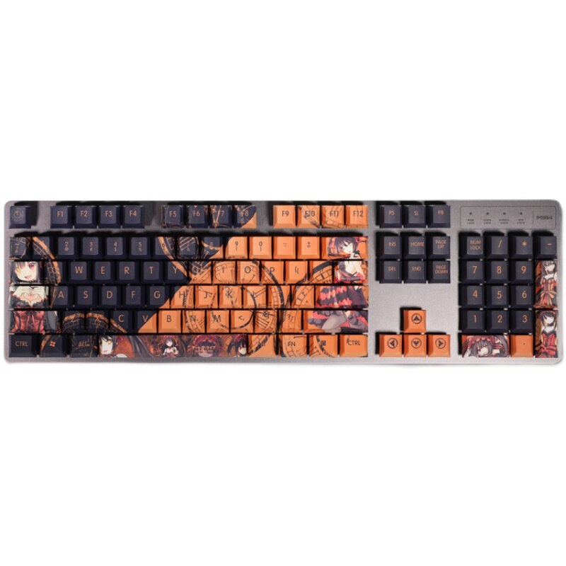 108 Keys PBT Dye Subbed Keycaps Cartoon Anime Gaming Key Caps DATE A LIVE Tokisaki Kurumi Nightmare Cherry Profile Keycap