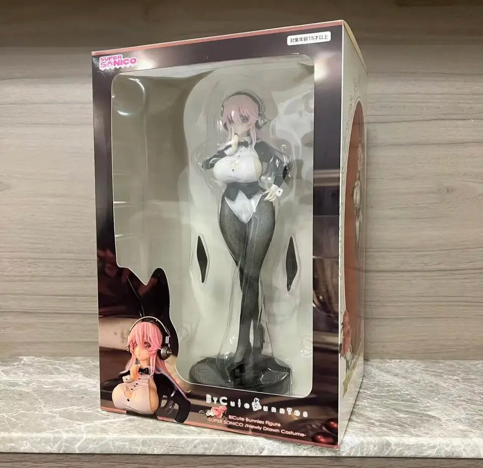 31cm FuRyu SoniComi Super Sonico BiCute Bunnies Anime Sexy Girl PVC Action Figure Toy  Adults Collection Model Doll gifts