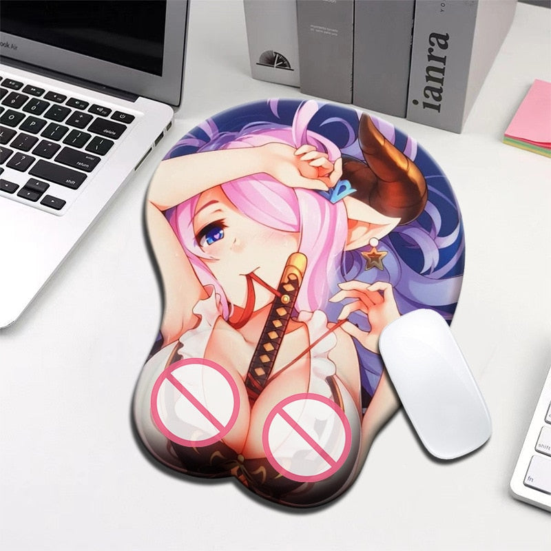 Azur Lane Creative Cartoon Anime Sexy Mouse Pad silicone 3D Breast Mouse Pad Wrist Rest Anti Slip Mousepad Chest Mouse Mat