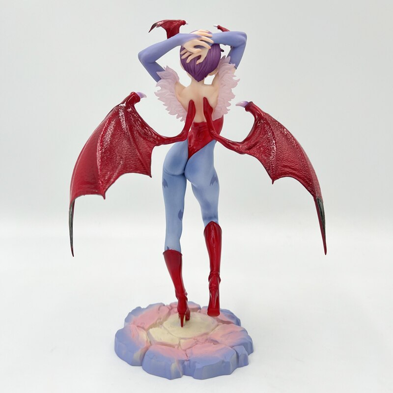 22cm Darkstalkers Bishoujo Lilith/Felicia Sexy Girl Anime Figure Vampire Morrigan Aensland Action Figure Adult Model Doll Toys